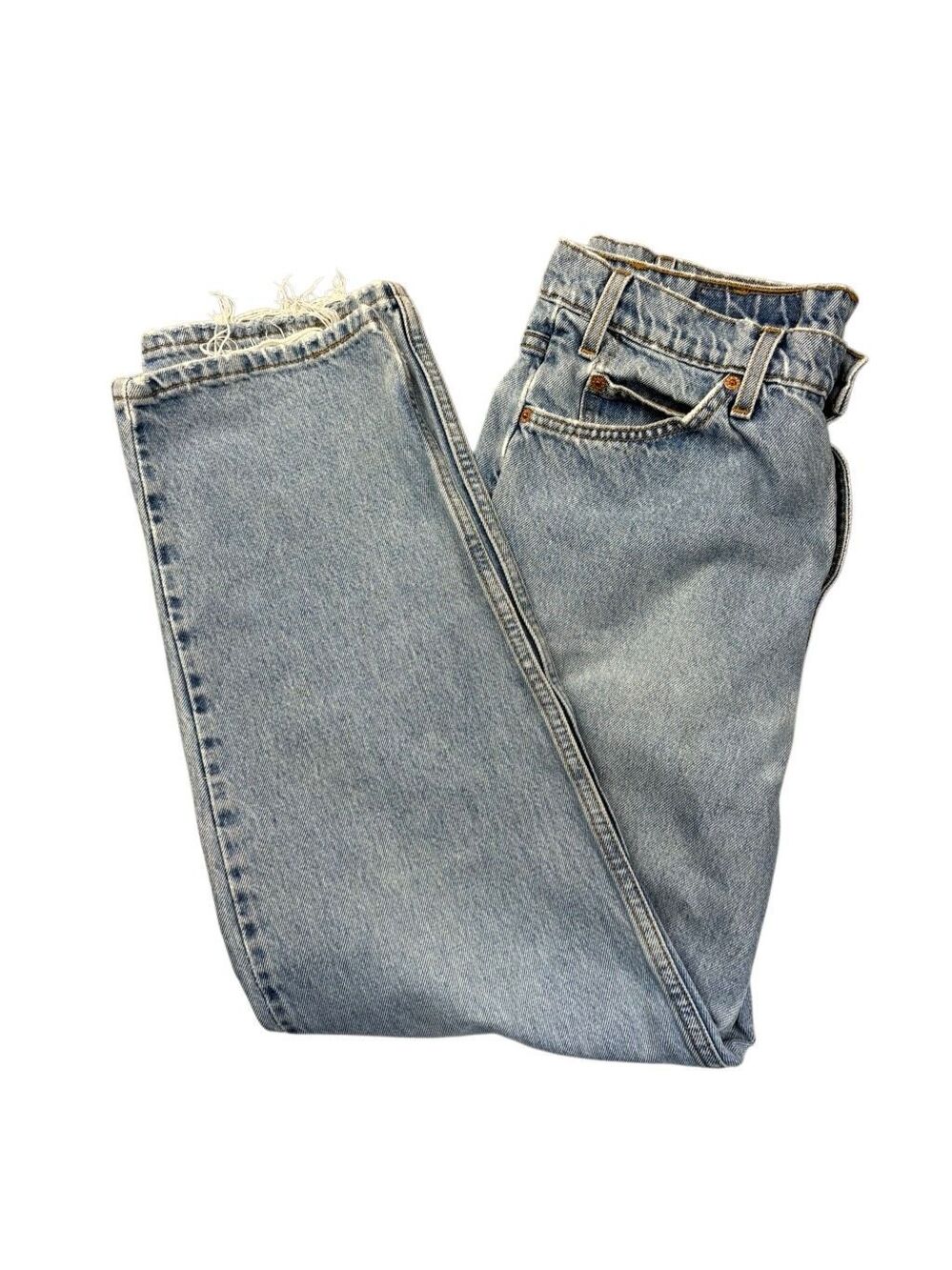 Vintage 90s Levi’s 550 Jeans 34x30 Orange Tab USA Light Wash Relaxed Distressed - Picture 3 of 16
